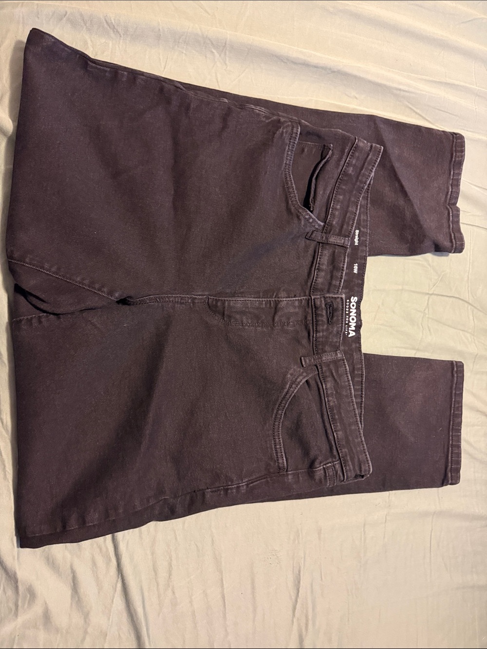 Sonoma women’s black straight jeans